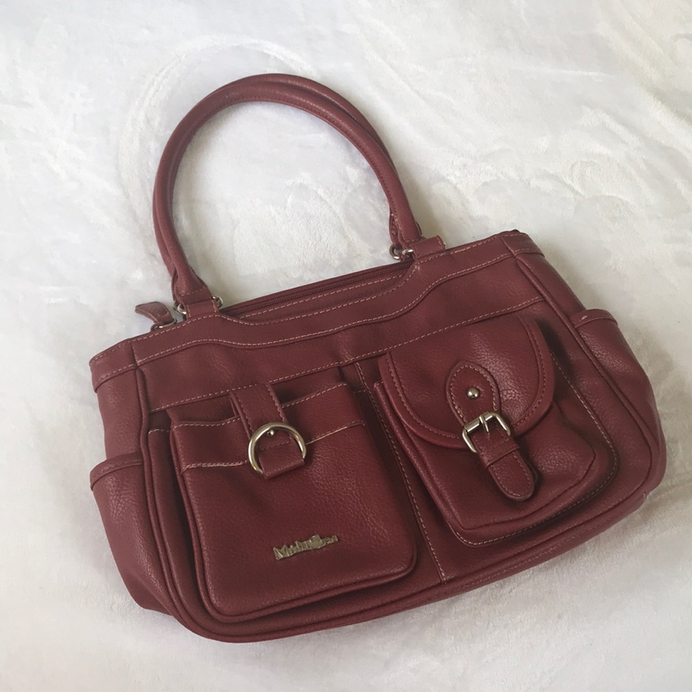 Multi Sac Retro Maroon Cargo Purse Hand Bag